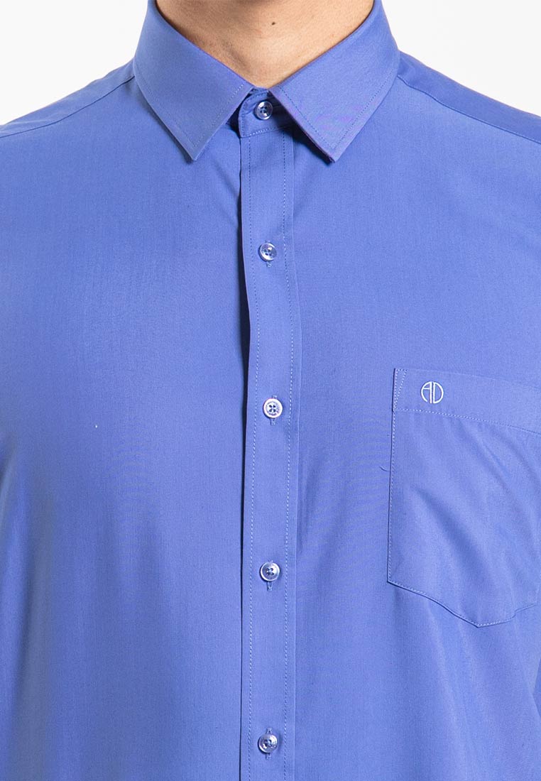 Alain Delon Short Sleeve Regular Fit Plain Business Shirt  - 14024015