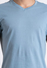 Forest 100% Cotton Unisex V Neck Short Sleeve Best Selling Soft Plain Tee T Shirt Men | Baju T shirt Lelaki - 23492 C