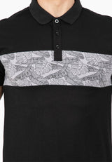 Forest Slim Fit Pattern Polo T Shirt Men Collar Tee | Baju T Shirt Lelaki - 23886