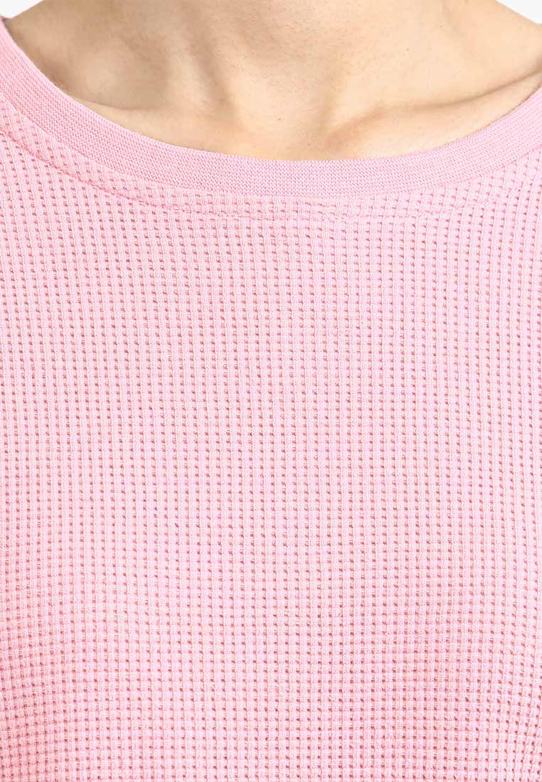 Forest Ladies Waffle Cotton Long Sleeve Round Neck Tee Tshirt Women | Baju T Shirt Perempuan Lengan Panjang - 822324