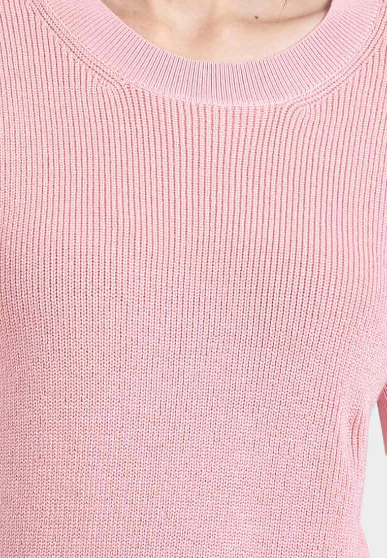 Forest Ladies Casual Plain Short Sleeve Knit Top | Baju Perempuan - 822346