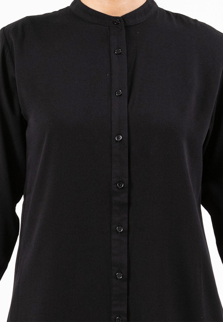 Forest Ladies Rayon Shirt Women Long Sleeve Tunic | Baju Kemeja Lengan Panjang Perempuan - 822405