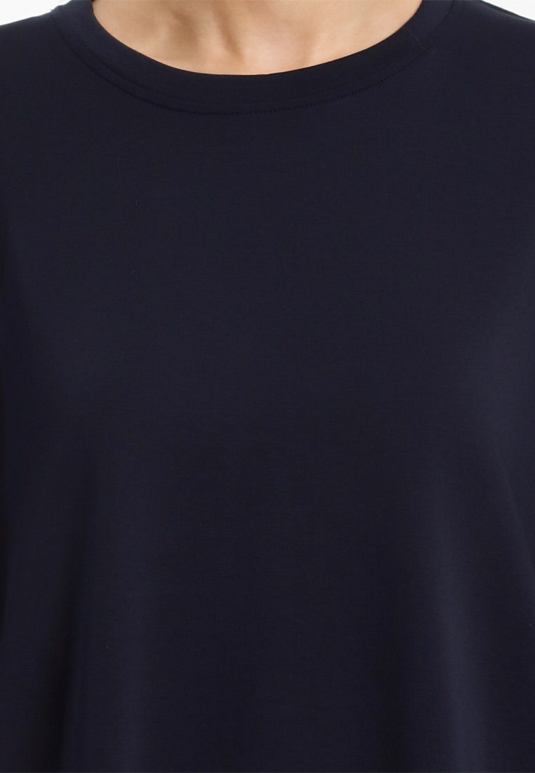 Forest Baju Lengan Panjang Perempuan | Forest Ladies Cotton Interlock Long Sleeve Round Neck T-Shirt Loose Fit - 822414