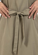 Forest Ladies Cotton Long Sleeve Midi Dress Women Dress | Baju Lengan Panjang Perempuan - 885076