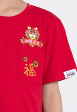 Forest X Garfield CNY Dragon Round Neck Family Tee Men / Ladies / Kids  | CNY 2024 - FG20002 / FG820002 / FGK20002