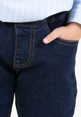 Forest Kids Boys Elastic Waisted Denim Jeans Boy Stretchable Denim Long Pants | Seluar Jeans Budak Lelaki - FK10055