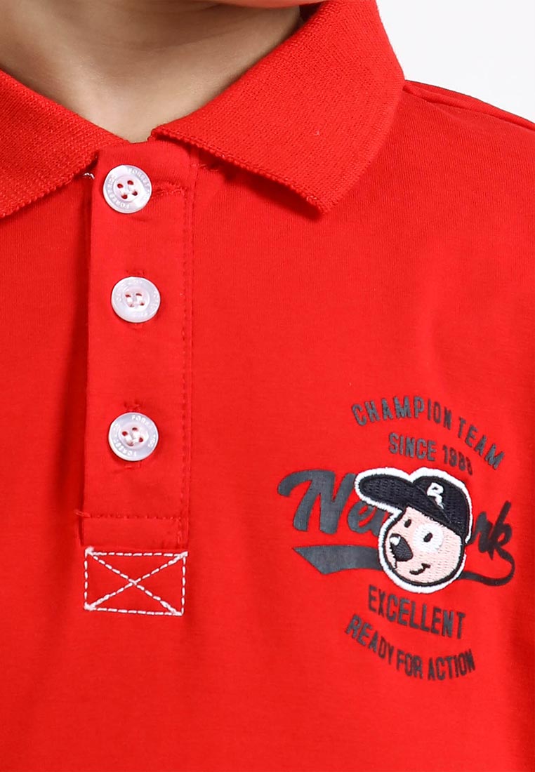 Forest Kids Stretchable Polo T Shirt Boy Kids Collar Tee | Baju Polo T Shirt Budak Lelaki - FK20124