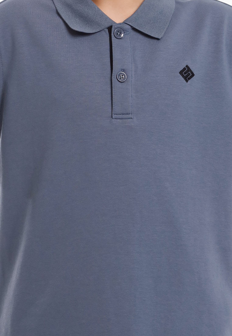 Forest Baju T Shirt Budak Lelaki | Kids Soft-Touch Silky Cotton Polo Tee - FK20324