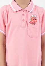 Forest Kids Girl Cotton Terry Short Sleeve Kids Polo Dress | Polo Budak Perempuan - FK885060