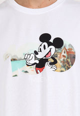 Forest x Disney 100 Year of Wonder Mickey Boxy-Cut Airism Cotton Men Family T Shirt | T shirt Lelaki - FW20070