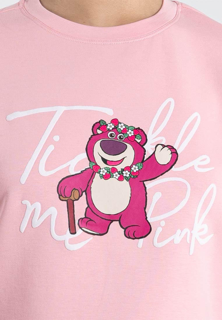 Forest x Disney Pixar Lotso Air-Cotton 260GSM Heavy Weight Oversized Short Sleeve Ladies Crop Top - FW820097