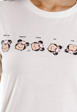 Forest x Disney Tsum Tsum Cotton Round Neck CNY Tee Ladies  - FW820112