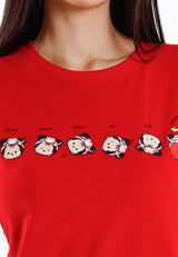 Forest x Disney Tsum Tsum Cotton Round Neck CNY Tee Ladies  - FW820112