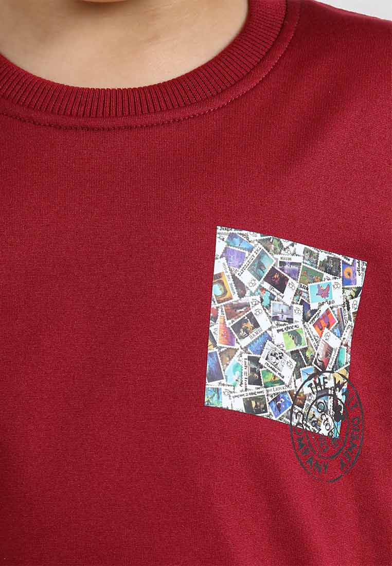 Forest x Disney 100 Year of Wonder Mickey Stamp Collections Airism Cotton Kids Family T Shirt | T shirt Budak - FWK20067