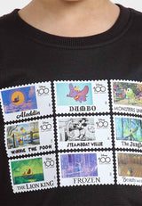 Forest x Disney 100 Year of Wonder Mickey Stamp Collections Airism Cotton Kids Family T Shirt | T shirt Budak - FWK20068