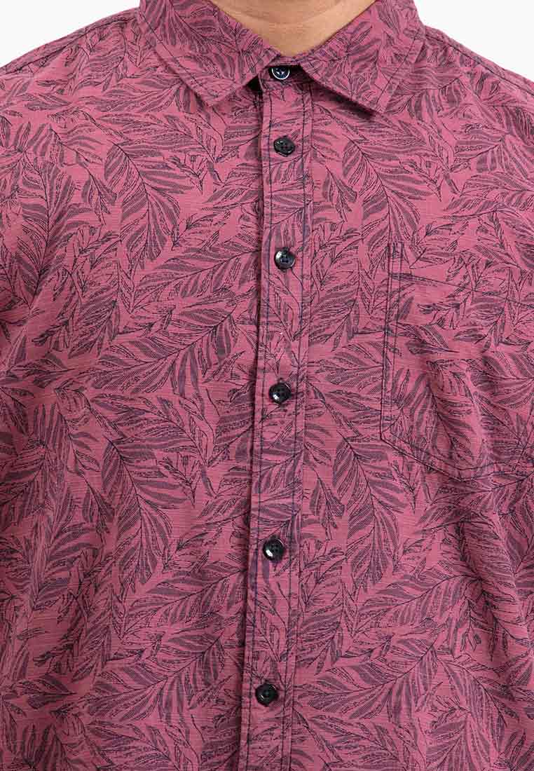 Forest Plus Size Cotton Woven Casual Full Print Men Shirt | Plus Size Baju Kemeja Lelaki Saiz Besar - PL621276