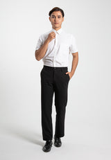 Alain Delon Short Sleeve Regular Fit Plain Business Shirt  - 14024015