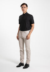 Alain Delon Short Sleeve Regular Fit Plain Business Shirt  - 14024015