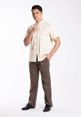 Alain Delon 2025 CNY Men Traditional PV Short Sleeve Shirt Tang Suit | Sam Fu | 唐装 - 14525002