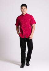 Alain Delon 2025 CNY Men Traditional PV Short Sleeve Shirt Tang Suit | Sam Fu | 唐装 - 14525002