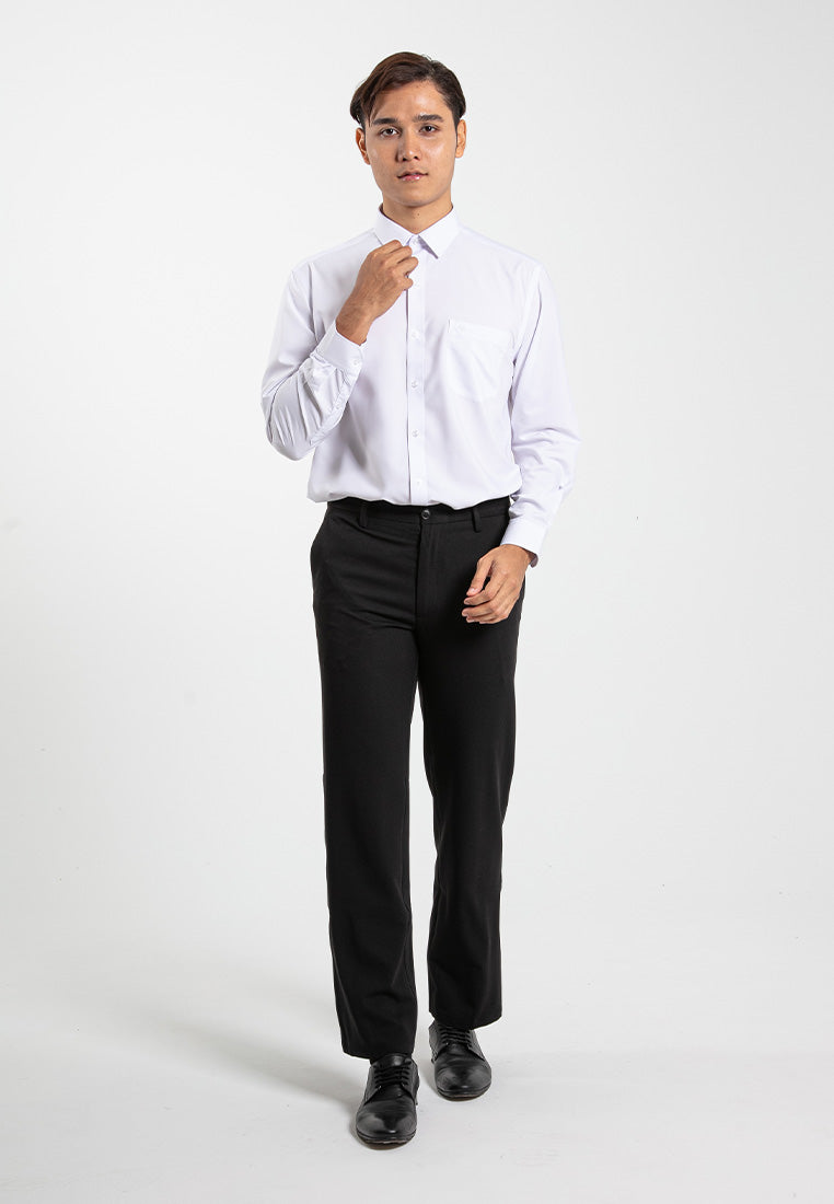 Alain Delon Long Sleeve Regular Fit Plain Business Shirt  - 15024006