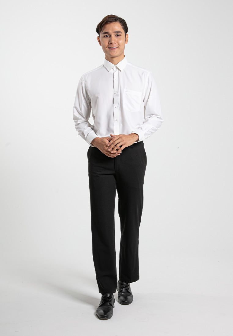 Alain Delon Long Sleeve Regular Fit Plain Business Shirt  - 15024006