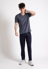 Forest 100% Cotton Unisex V Neck Short Sleeve Best Selling Soft Plain Tee T Shirt Men | Baju T shirt Lelaki - 23492 C