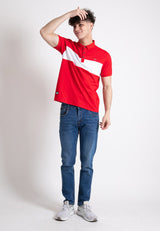 Forest  Stretchable Soft Cotton Colour Block Short Sleeve Cut & Sew Men Polo T Shirt | T Shirt Lelaki - 23814