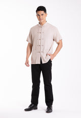 Byford 2025 CNY Men Traditional Cotton Linen Short Sleeve Shirt Tang Suit | Sam Fu | 唐装  - 3425001F