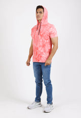 Forest Stretchable Premium Weight Cotton Tie Dye Short Sleeve Hoodies Men T Shirt | Baju T shirt Lelaki - 621309