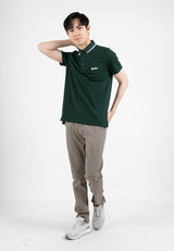 Forest Pique Cotton Plain Slim Fit Polo T Shirt Men Tipped Collar Polo Tee | Baju T Shirt Lelaki - 621351