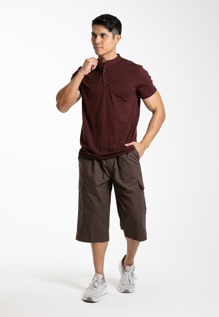 Forest 100% Cotton Twill 27"/28" Cargo Pants Men Shorts Casual 3 Quarter Short Pants Men | Seluar Pendek Lelaki - 65805