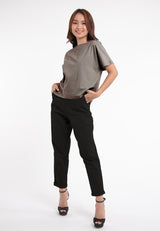 Forest Ladies Cotton Twill Bermuda Button Waist Casual Chino Long Pants | Seluar Perempuan - 810443