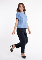 Forest Ladies Cotton Twill Bermuda Button Waist Casual Chino Long Pants | Seluar Perempuan - 810443