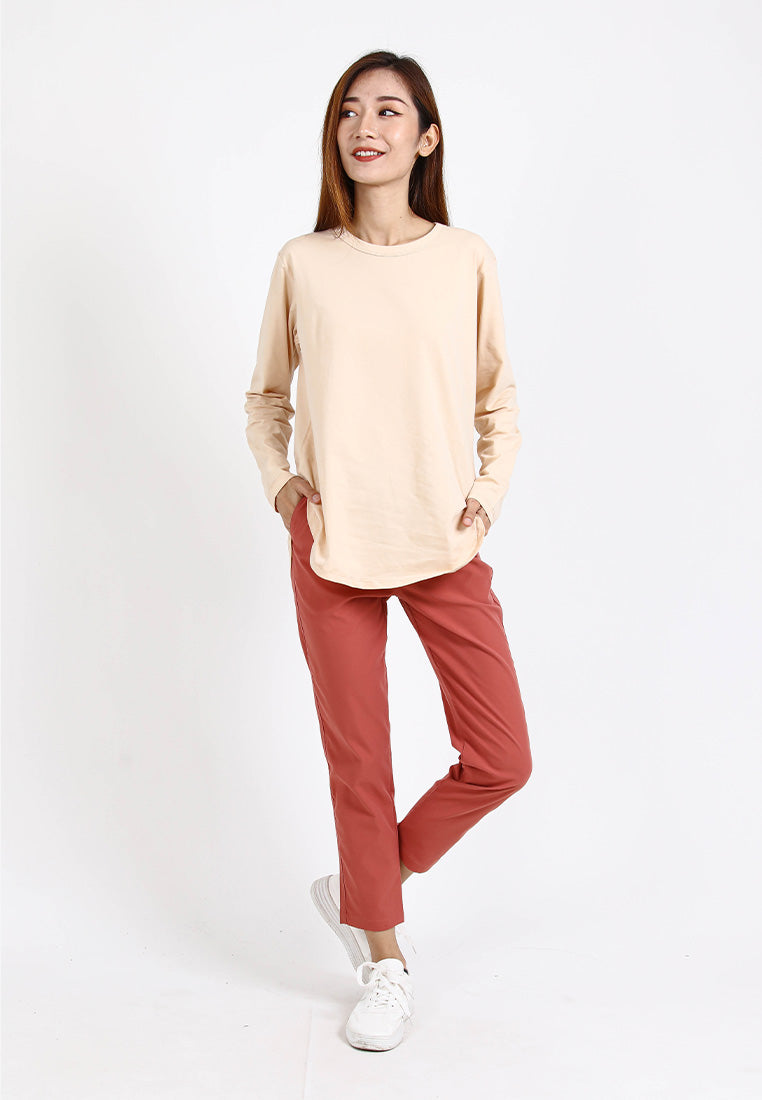 Forest Ladies Plain Elastic Waist Long Pants Women | Seluar Perempuan Panjang - 810463