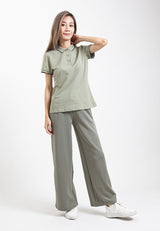 Forest Ladies Wide Leg Pants Roman Women Casual Long Pants| Seluar Perempuan - 810533