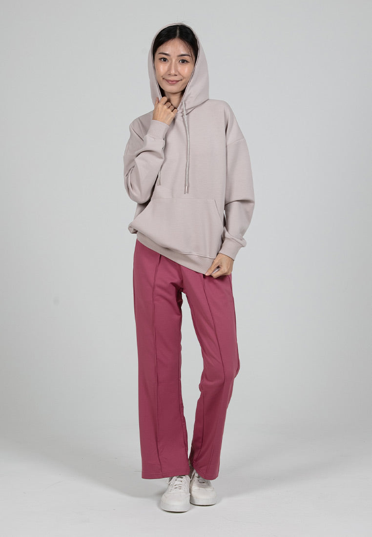 Forest Ladies Casual Polyester Elastic Waist Women Casual Wide Leg Long Pants |Seluar Panjang Perempuan Palazzo - 810541