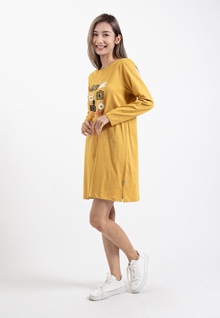 Forest Ladies S/Jersey Long Sleeve Loose Fit Printed Long T-shirt | Baju Perempuan Lengan Panjang - 822331