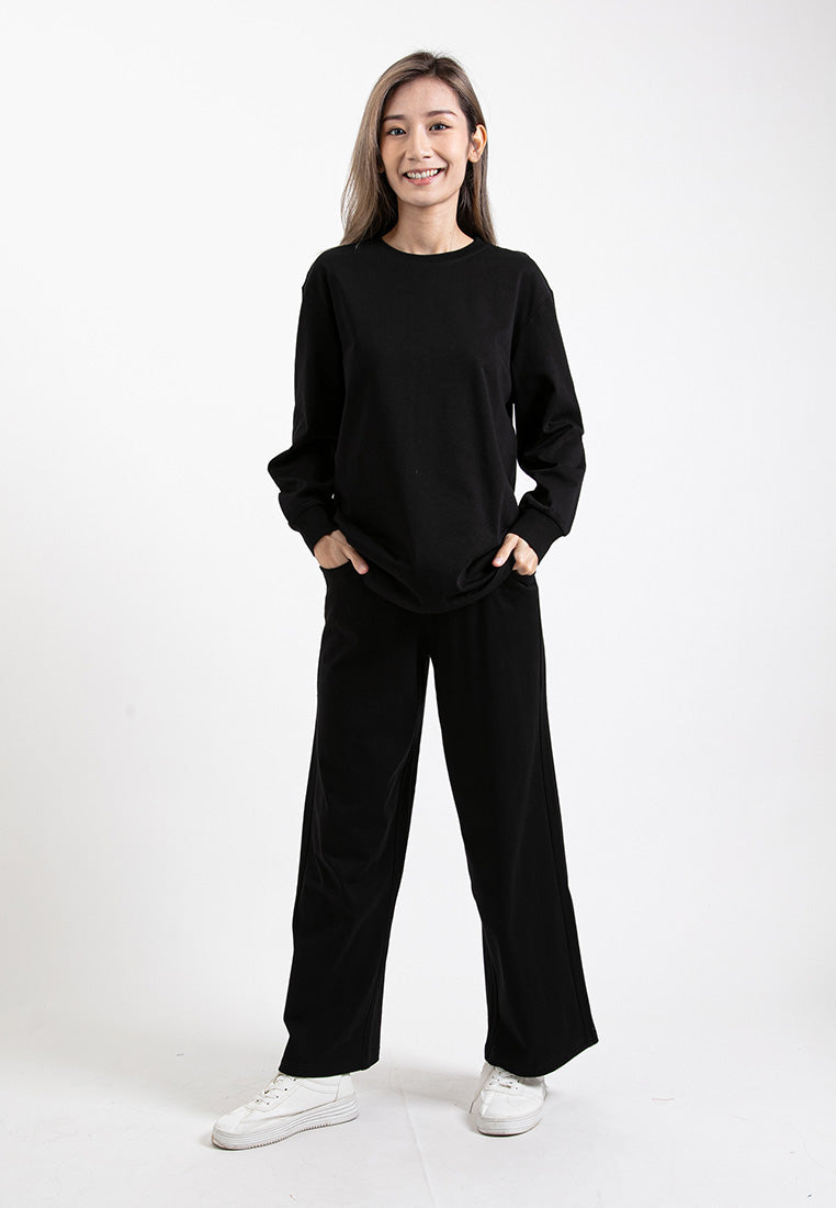 Forest Ladies Premium Cotton Loose Fit Long Sleeve Tee / Long Pants Comfy Lounge Wear - 822342 / 810485