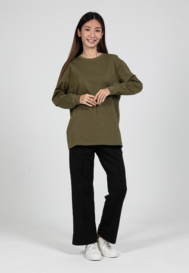 Forest Ladies Premium Cotton Loose Fit Long Sleeve Tee - 822342B