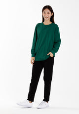 Forest Ladies Premium Cotton Loose Fit Long Sleeve Tee - 822342B