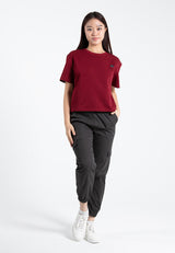 Forest Ladies Heavy Weight Cotton Boxy-Cut Round Neck Tee Ladies Casual Loose Fit Crop Top - 822401