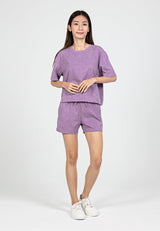 Forest Ladies Soft-Touch Silky Cotton with Resist Dye Comfy Tee / Shorts Pant Premium Lounge wear - 822404 / 860164