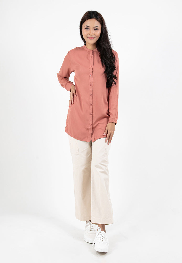 Forest Ladies Rayon Shirt Women Long Sleeve Tunic | Baju Kemeja Lengan Panjang Perempuan - 822405