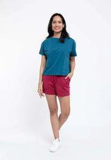 Forest Ladies Plain Shorts Elastic Roman Short Pants Women | Seluar Pendek Perempuan - 860146