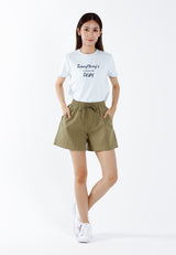 Forest Ladies Casual Cotton Short Pants Women Plain Drawstring Shorts  | Seluar Pendek Perempuan - 865108