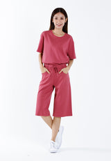 Forest Ladies Premiun Cotton Elastic Quater Pants Comfy Lounge wear | Seluar Pendek Sukuan Perempuan - 865128