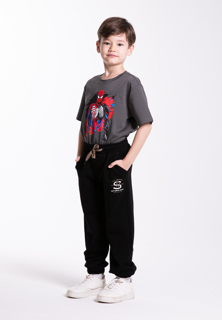 Forest x Marvel Spiderman Premium Weight Air-Cotton Elastic Waist Long Pants Men / Kids Family Wear - FA10000 / FAK10000