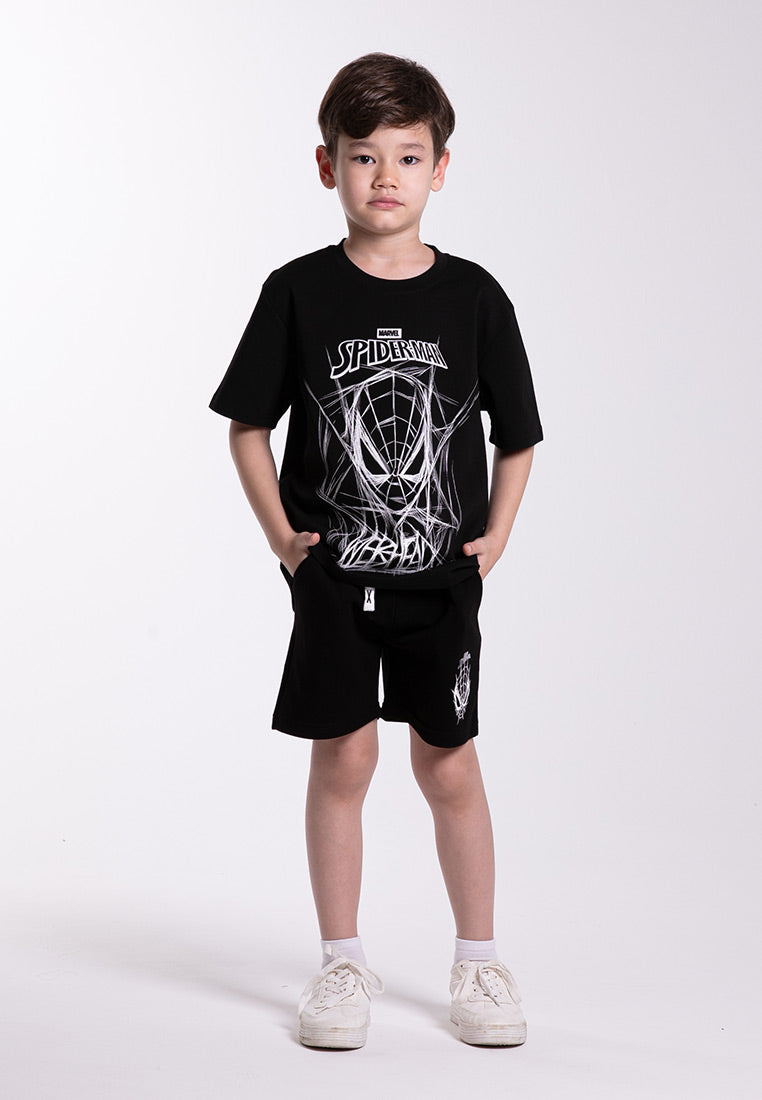 Forest x Marvel Spiderman Air-Cotton Oversized Round Neck Tee Men / Kids / Short Pants - FA20007 / FAK20007 / FA65000