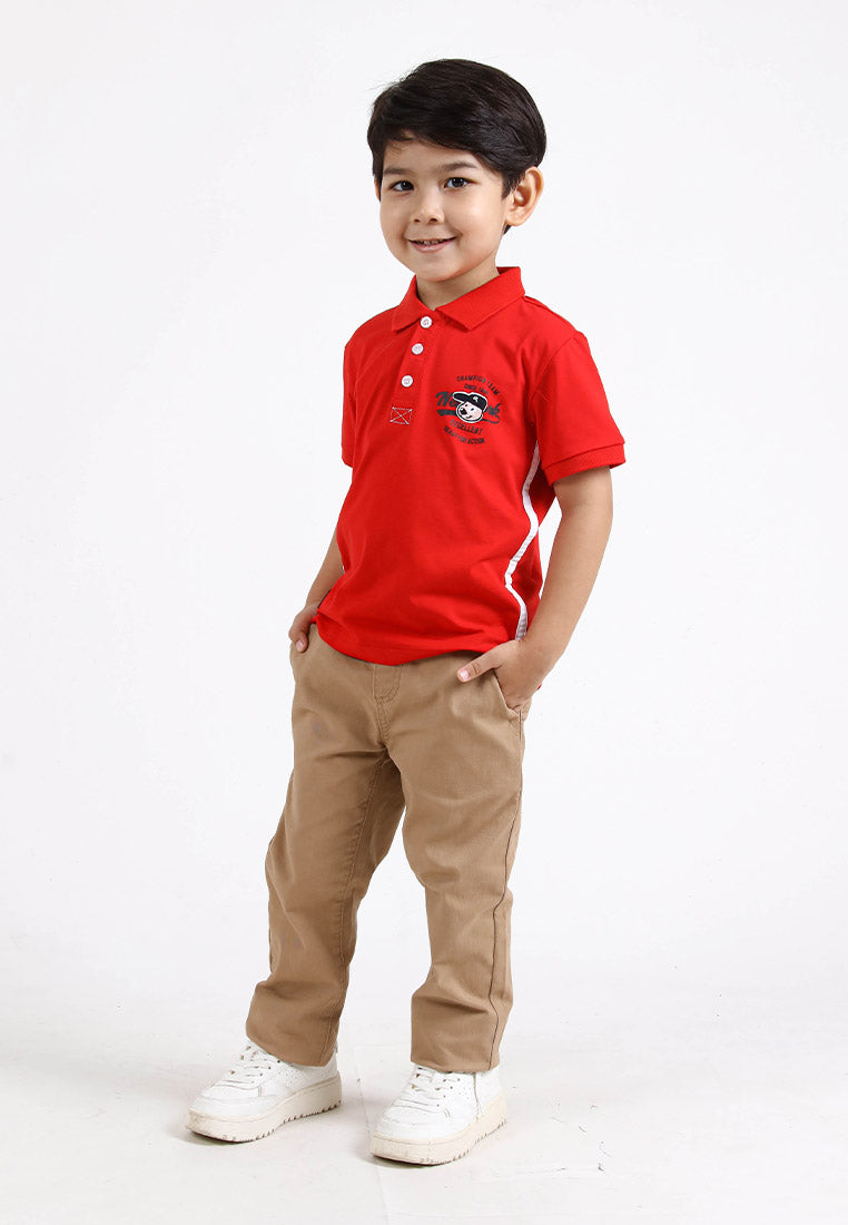 Forest Kids Stretchable Polo T Shirt Boy Kids Collar Tee | Baju Polo T Shirt Budak Lelaki - FK20124